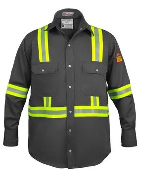 FR Reflective Shirt Men’s Small HRC 2 Hi-Vis Flame Resistant Industrial Utility